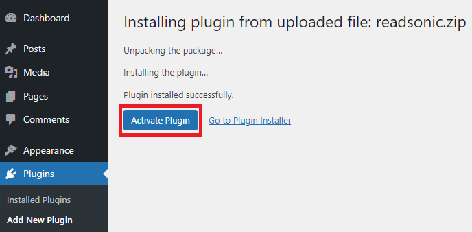 Activate Plugin